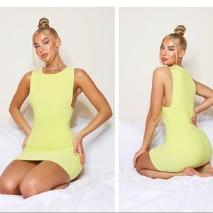 NEW PrettyLittleThing Lime Bandage Dress Size US8